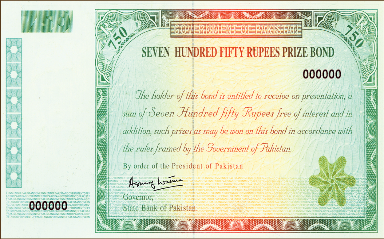 750 Rupees Prize Bond